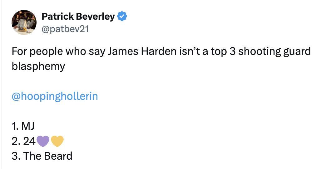 世界杯比赛在线观看平台-贝弗利：那些说哈登不是联盟前三得分后卫的人简直是亵渎神明